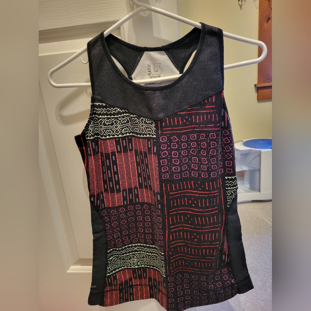 Burton Black and Red Geometric Tank Top